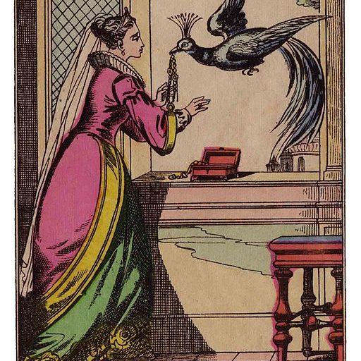 Imagerie d'Épinal, l'Oiseau Bleu, Mme D' Aulnoy